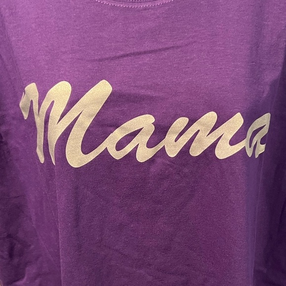 Mama Purple Short Sleeve T-shirt Handmade NWOT - Picture 3 of 3